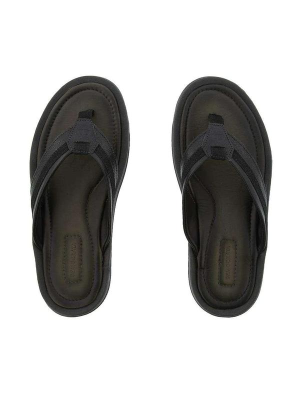 Democrata - Chinelo Democrata Groove Couro Preto Preto