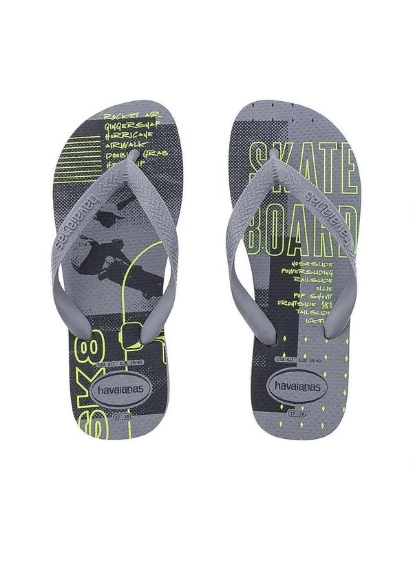 Havaianas - Chinelo Havaianas Top Athletic Neon Cinza Cinza