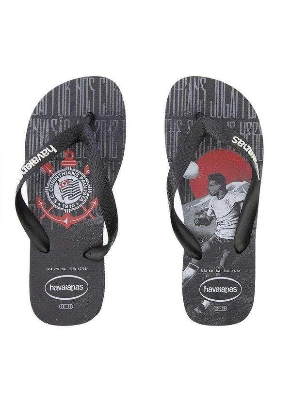 Havaianas - Chinelo Havaianas Top Times Corinthians Preto Preto