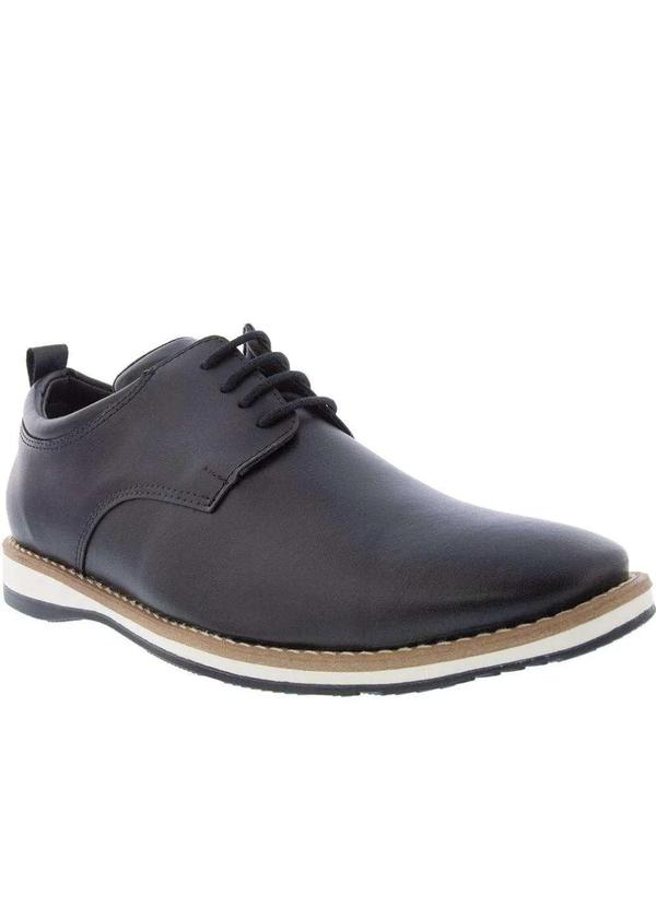 Woche - Sapato Casual Woche Detalhe Pespontos Preto Preto