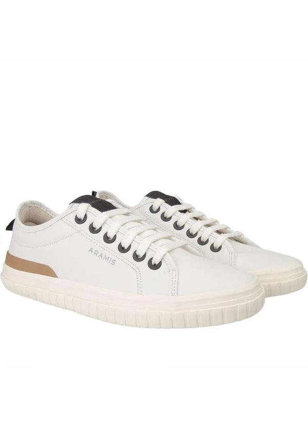 Aramis - Tênis Aramis Deep Casual Masculino Couro Branco Branco