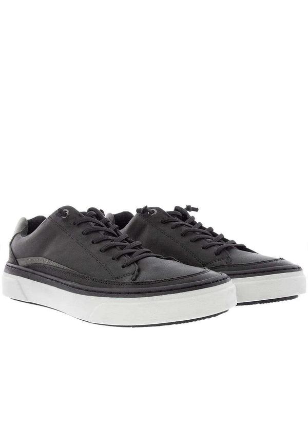 Mac & Jac - Tênis Mac & Jac Casual Recortes Couro Preto Preto 1