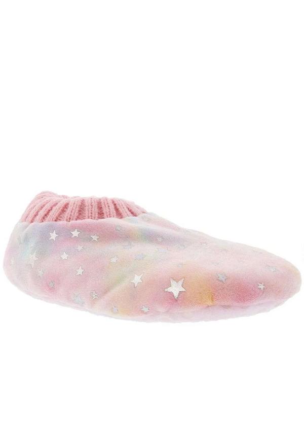 Stz - Pantufa Infantil Stz Estrelas Tie Dye Crochê Color Colorido