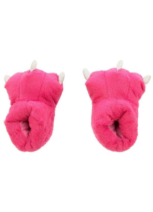 Stz - Pantufa Infantil Stz Monstro Peluciada Holográfica Rosa Rosa