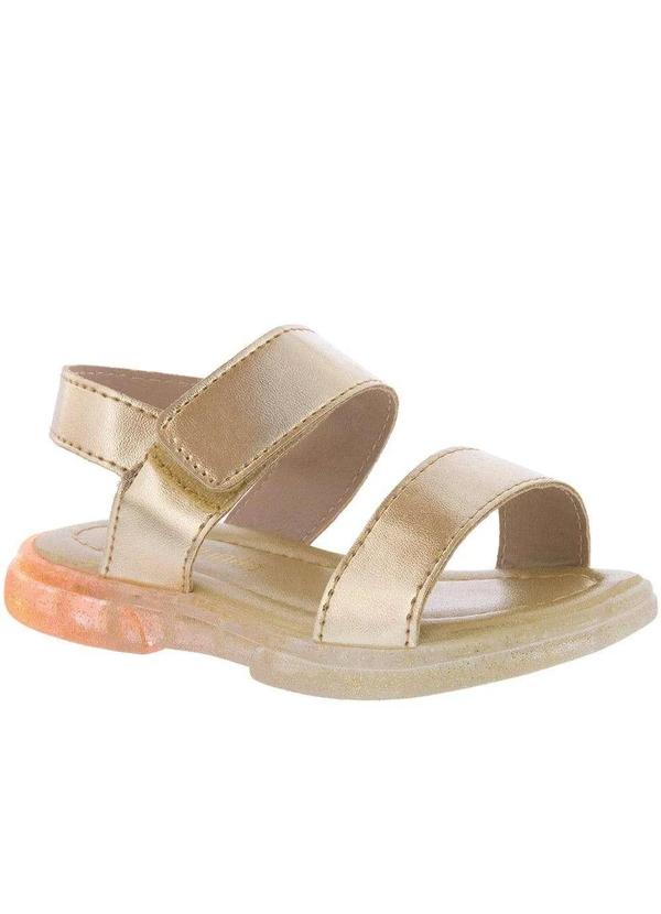 Gabrielinha - Papete Infantil Gabrielinha Tiras Metalizadas Glitter Led Dourada Ouro
