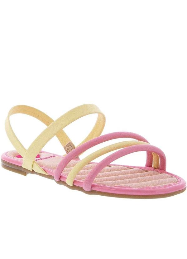 Molekinha - Sandália Infantil Molekinha Detalhe Tiras Cruzadas Amarelo Colorido