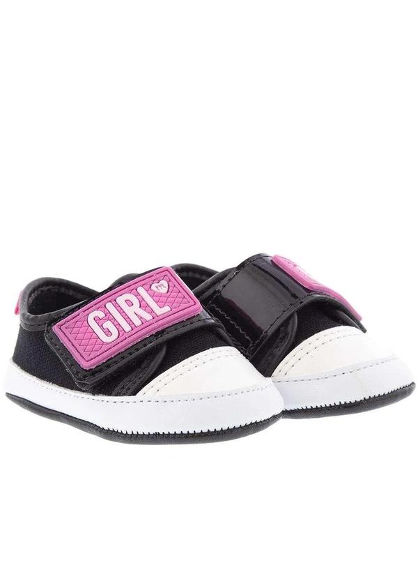 Molekinha - Tênis Infantil Molekinha Bebê Super Comfy Girl Tecido Preto Preto