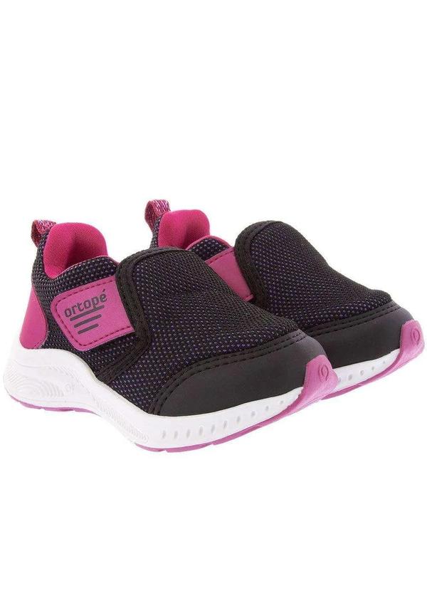 Ortopé - Tênis Infantil Ortopé Dna Flex Recortes Tecido Preto Preto