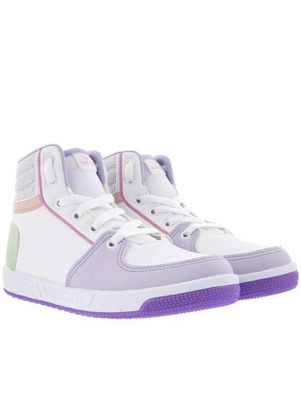 Vertus - Tênis Infantil Vertus Cano Alto Recortes Lurex Color Colorido