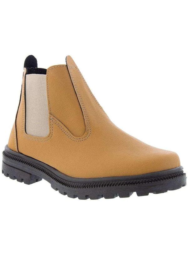 Vertus - Bota Chelsea Infantil Vertus Tratorada Elástico Amarelo Caramelo