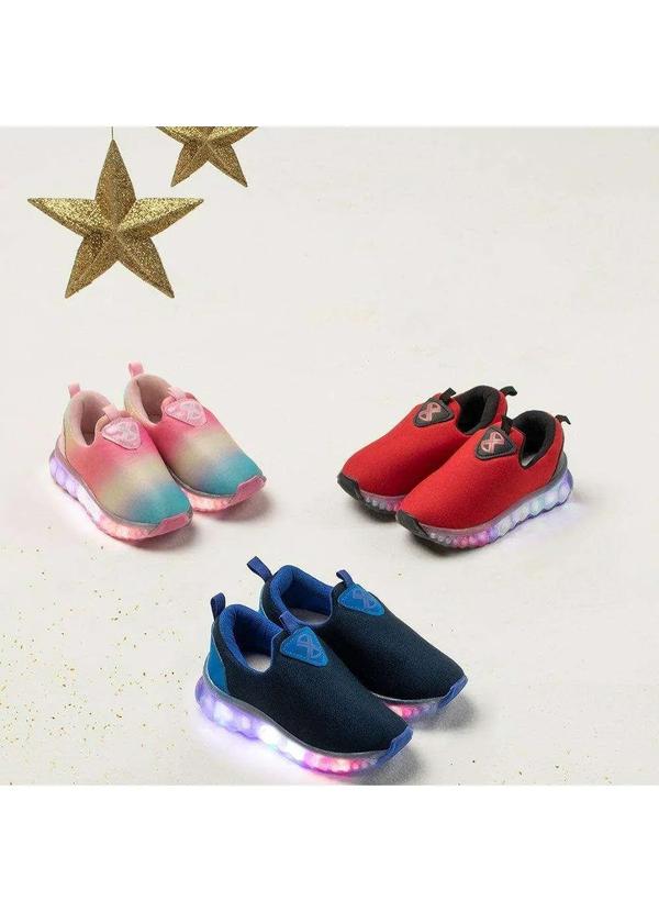 Cross Road Kids - Tênis Infantil Cross Road Jogging Tecido Led Marinho Marinho 2