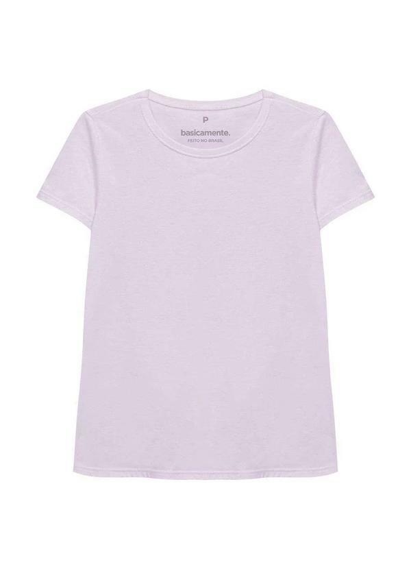 Basicamente - Camiseta Babylook Algodão Premium Feminina Lilás Lavanda