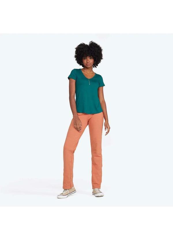 Basicamente - Camiseta Viscose Stretch Feminina Gola V Feminina Jasper 2