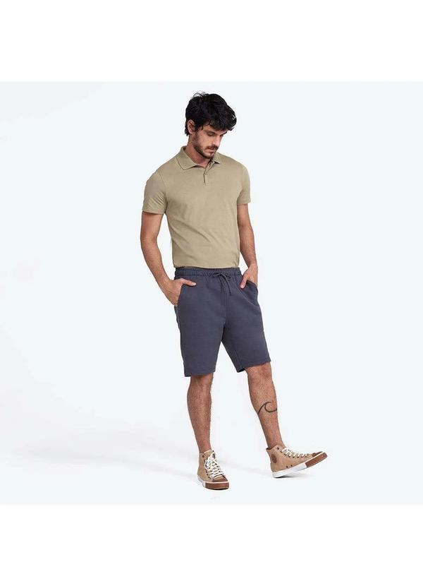 Basicamente - Bermuda Moletom Leve Masculina Chumbo 2