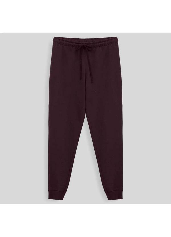 Basicamente - Calça Jogger Moletom Felpa Masculina Vermelho Vinho