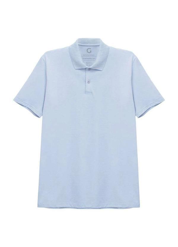 Basicamente - Camisa Polo Algodão Premium Masculina Azul Boy