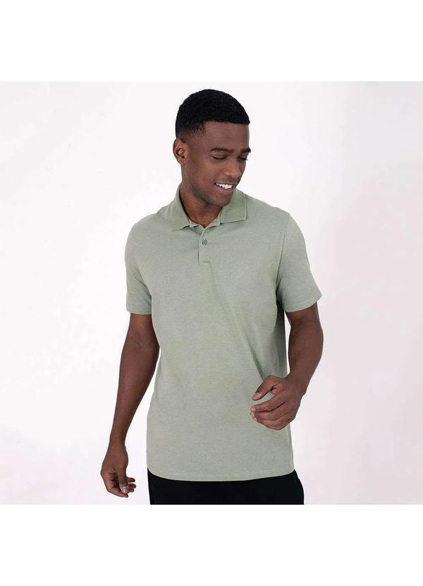 Basicamente - Camisa Polo Algodão Premium Masculina Verde Oliva