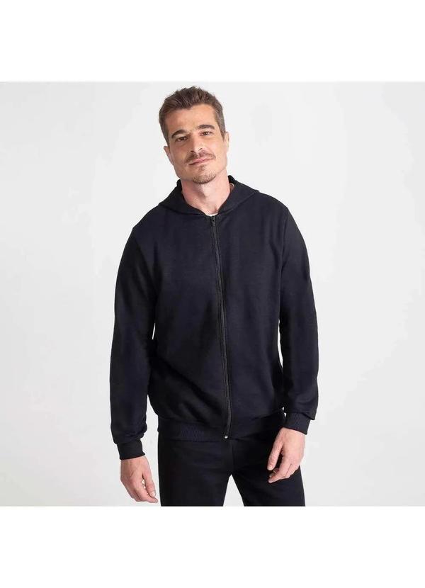 Basicamente - Jaqueta Moletom Masculina Preto