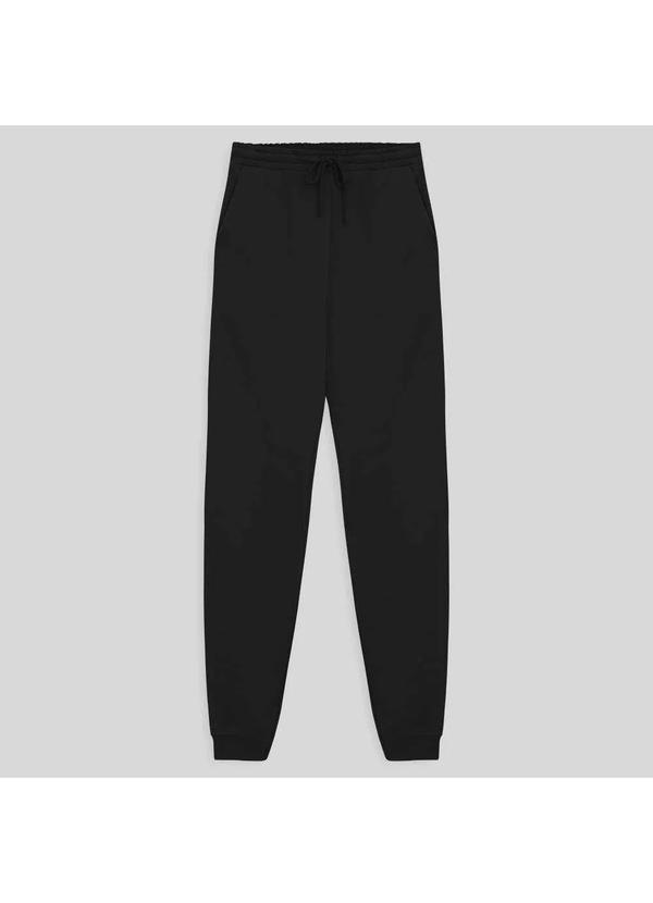 Basicamente - Calça Jogger Moletom Leve Feminina Preto
