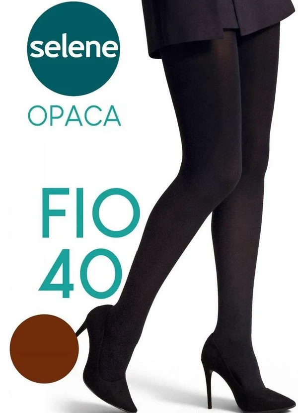 Selene - Meia Calça Fio 40 Opaca Selene 9650-001 776-Marrom
