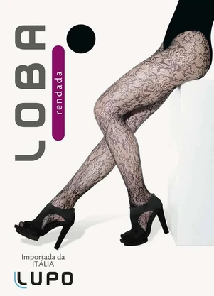 Lupo - Meia Calça Rendada Loba 5184-001 - LUPO