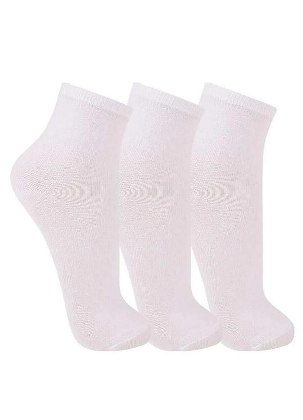 Trifil - Kit 3 pares de Meias Cano Médio Trifil 7686 001-Branco
