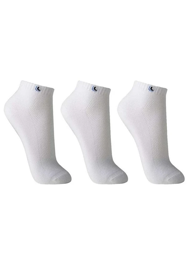 Lupo - Kit 3 pares de Meias Esportiva Cano Curto Lupo 3225-089 0901-Branca 1