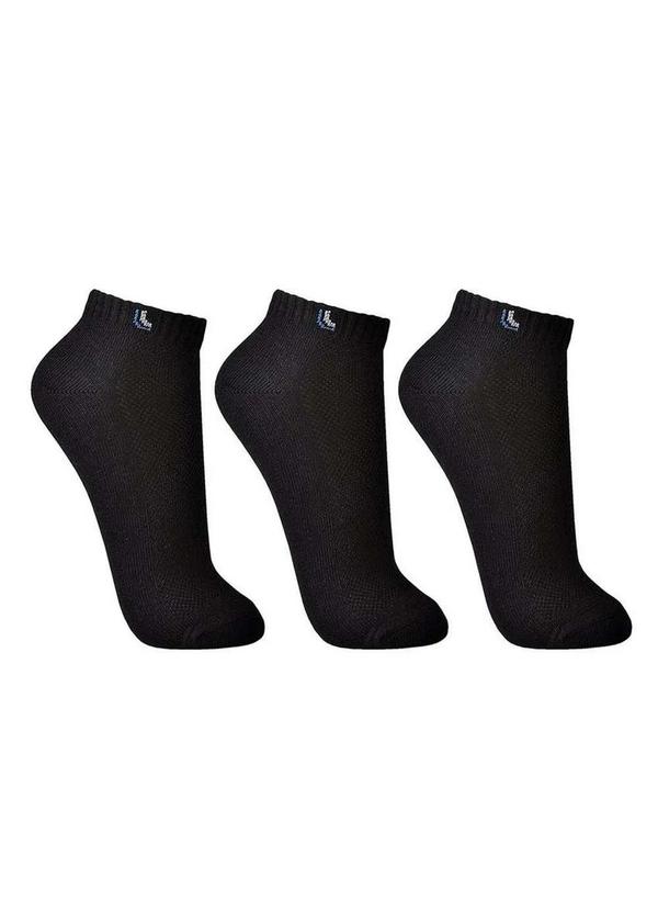 Lupo - Kit 3 pares de Meias Esportiva Cano Curto Lupo 3225-089 0905-Preta