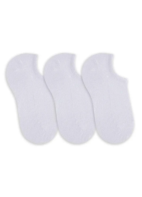 Selene - Kit 3 pares de Meias Invisível Selene 7730-001 998-Branco