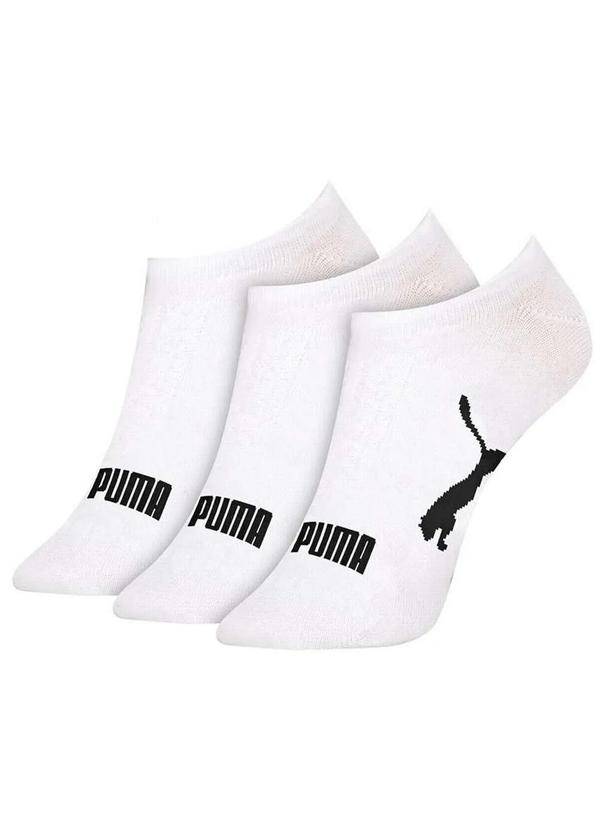 Puma - Kit com 3 Meias Puma 4755-001 998-Branco/Preto