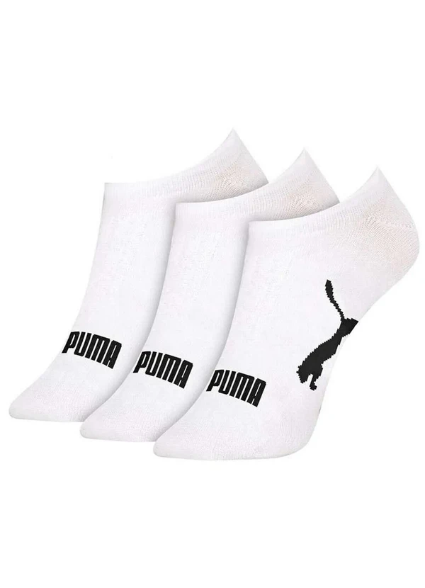 Puma - Kit com 3 Meias Puma 4755-001 998-Branco/Preto