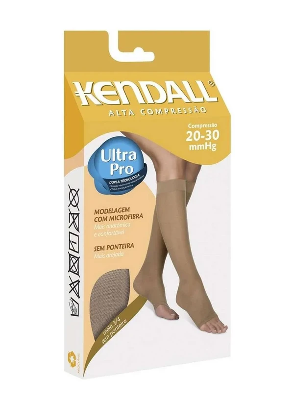 Kendall - Meia 3/4 Kendall Alta Compressão sem Ponteira Mel