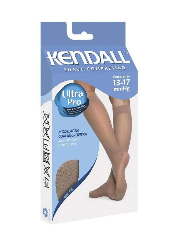 Kendall - Meia 3/4 Kendall Suave Compressão com Ponteira Preta