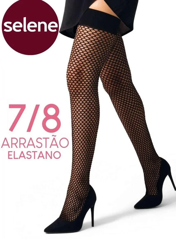 Selene - Meia 7/8 Arrastão Selene 9680-001 850-Vermelho