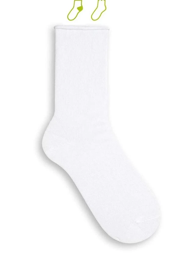 Lupo - Meia sem Punho Cano Médio Lupo 4421-001 111-Branco