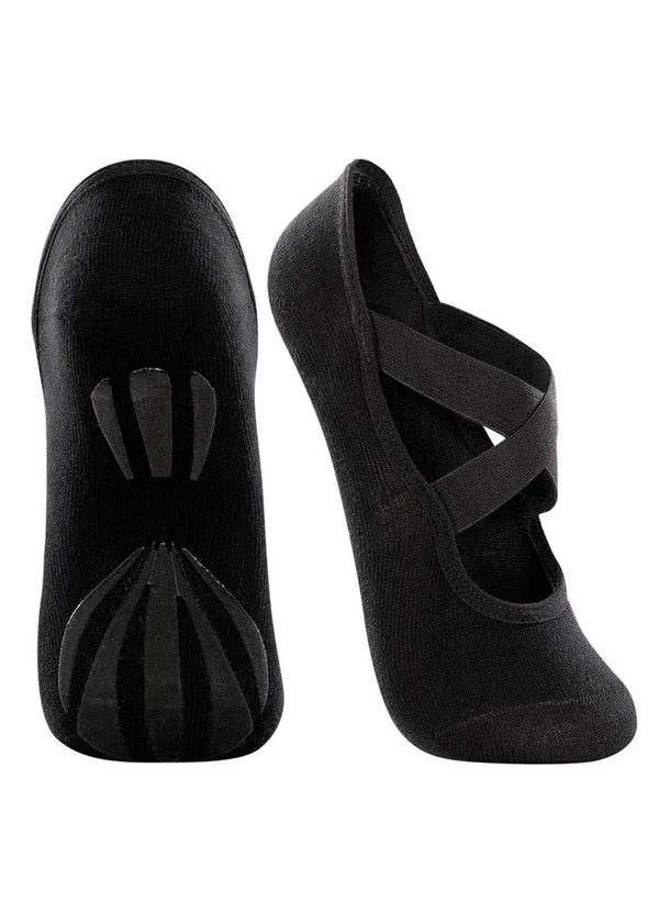 Sapatilha Antiderrapante Pilates Lupo 4942-006 9990-Preto Meias
