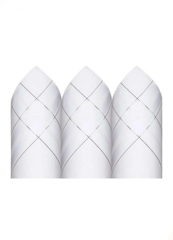 Presidente - Lenço Presidente 4007 C/3 Branco 1