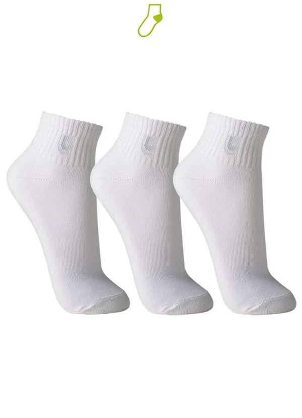 Lupo - Kit/3 Meia Lupo 3223-089 0900-Branco/Branco/Branco