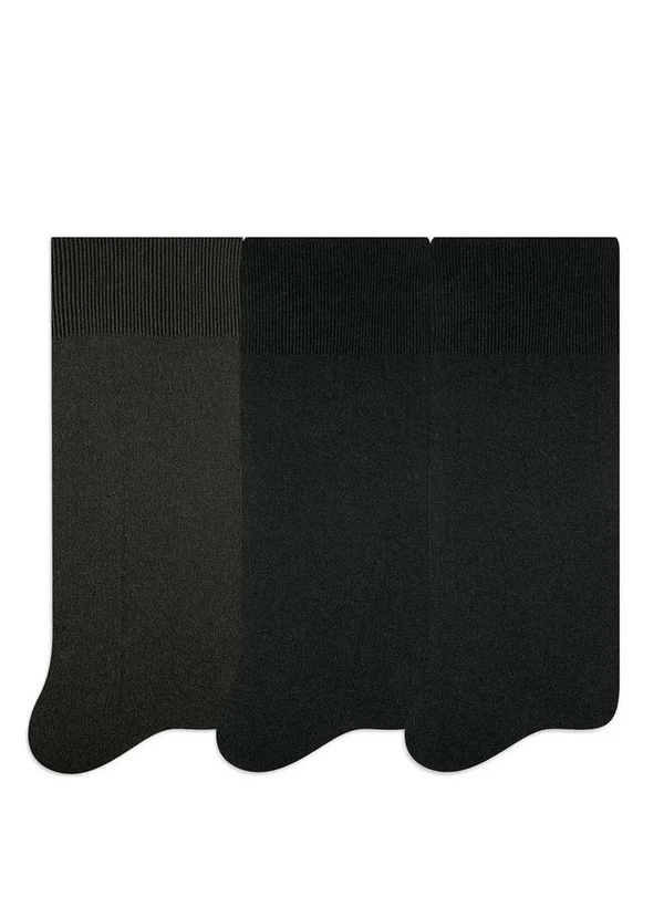 Selene - Kit/3 Meia Selene 3033-001 995-Grafite/Preto/Preto 2