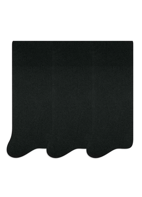 Selene - Kit/3 Meia Selene 3033-001 996-Preto/Preto/Preto 2