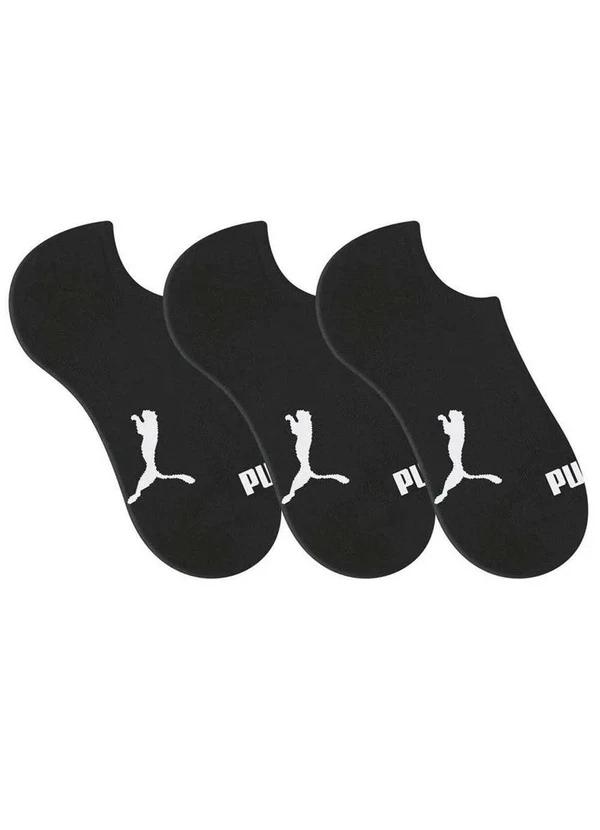 Puma - Kit com 3 Meias Puma 4515-001 998-Preto
