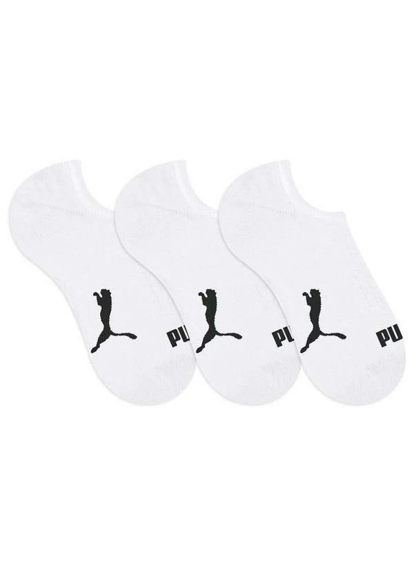Puma - Kit com 3 Meias Puma 4515-001 999-Branco