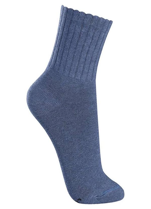 Lupo - Meia Esportiva Cano Médio Lupo 3290-009 2891-Mescla-Jeans-