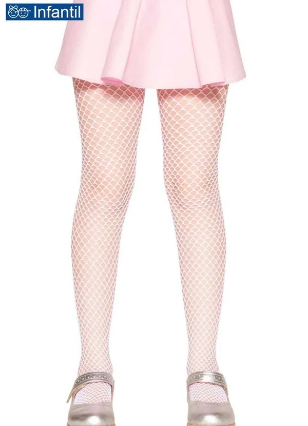 Lupo - Meia Calça Infantil Arrastão Lobinha 2513-002 1000-Branco-Antártida