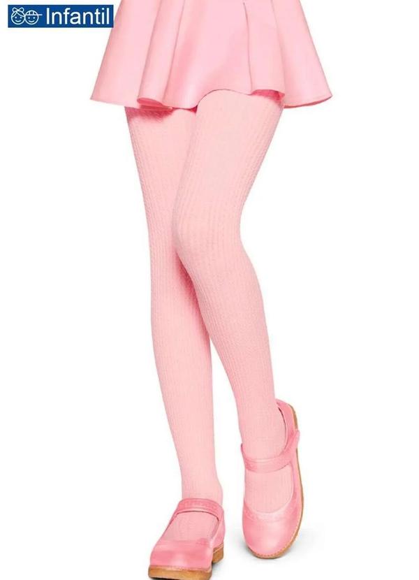 Lupo - Meia Calça Infantil Fio 70 Winter Lobinha 2597-001 5630-Rosa-Camafeu