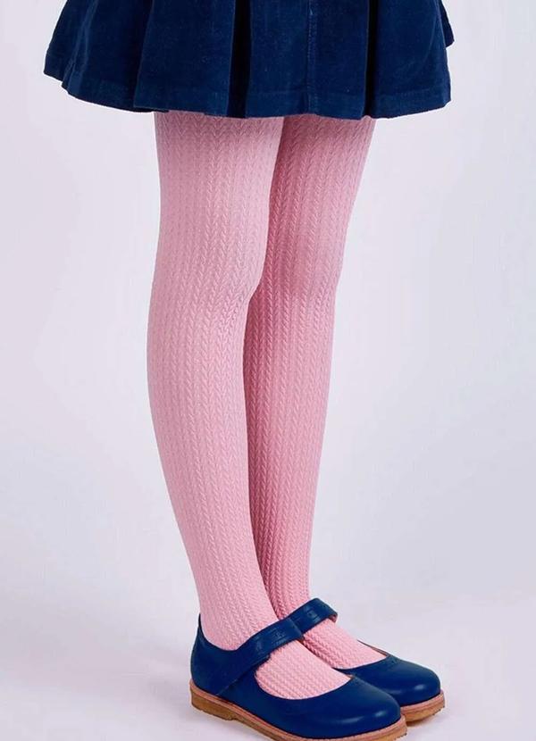 Lupo - Meia Calça Infantil Fio 70 Lobinha 2598-001 5630-Rosa-Camafeu