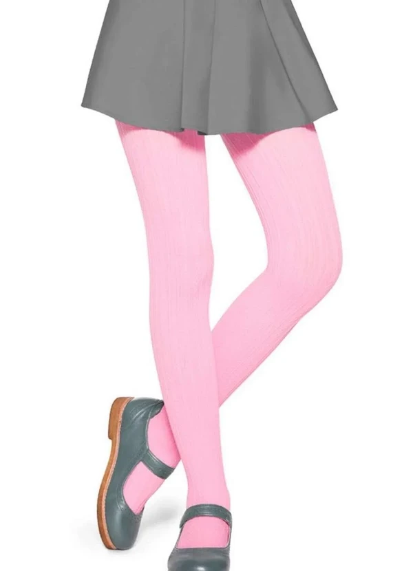 Lupo - Meia Calça Infantil Fio 70 Tricô Lobinha 2561-001 525-Rosa-Chiclete