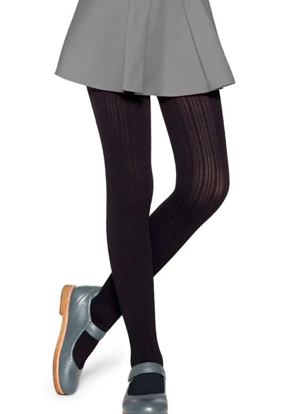 Lupo - Meia Calça Infantil Fio 70 Tricô Lobinha 2561-001 999-Preto