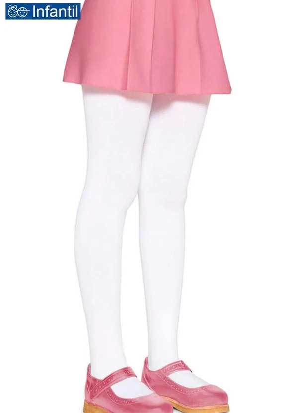 Lupo - Meia Calça Infantil Fio 80 Opaca Lobinha 2576-001 100-Branca