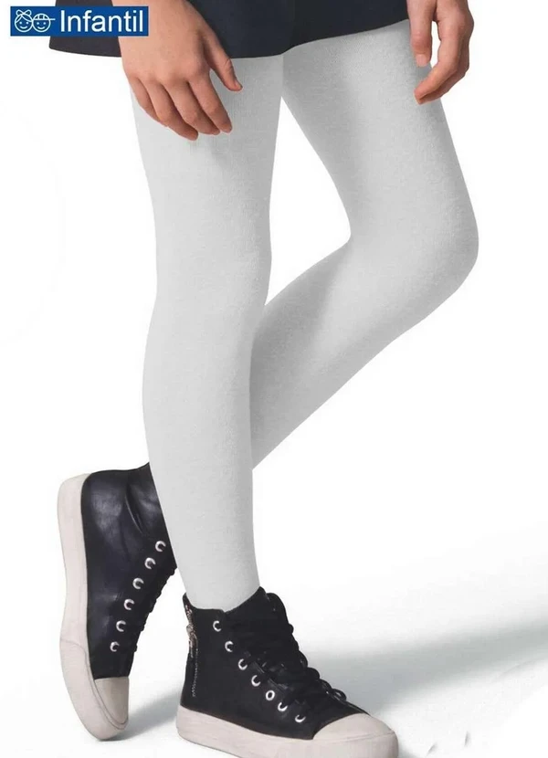 Selene - Meia Calça Infantil Fio 80 Opaca Selene 9555-001 500-Branco